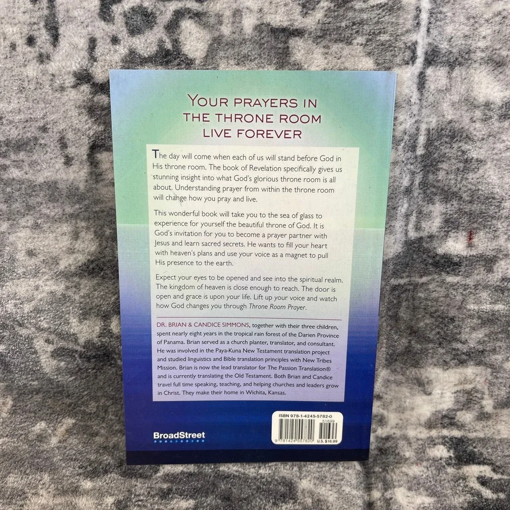 BroadStreet Throne‎ Room Prayer Brian Candice Simmons Softcover Book Religion